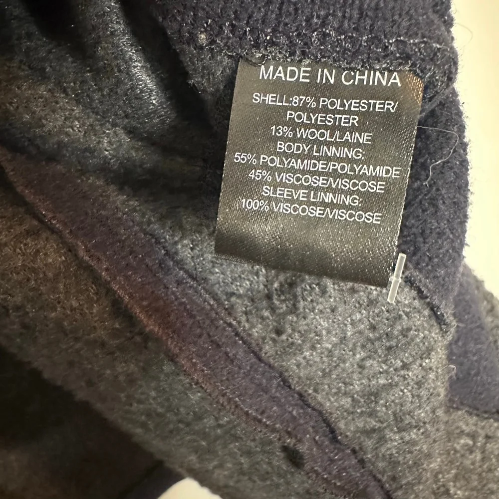 Zachary Prell Navy Soft Knit Blazer Jacket XL Wool Poly Blend - Picture 5 of 6